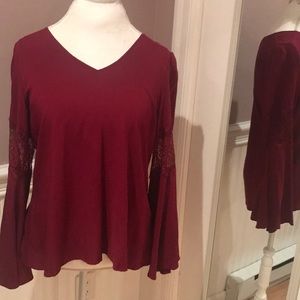Express top size medium maroon color. 100% rayon